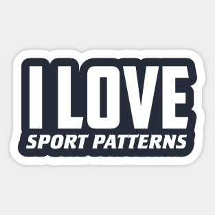 I Love Sport Patterns Sticker